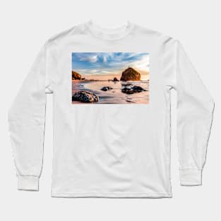 Houda Beach at sunset Long Sleeve T-Shirt